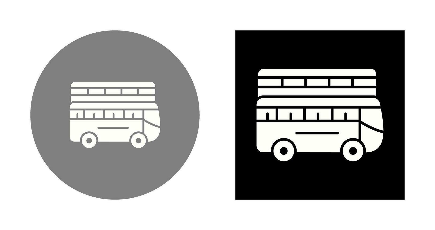 icono de vector de autobús doble