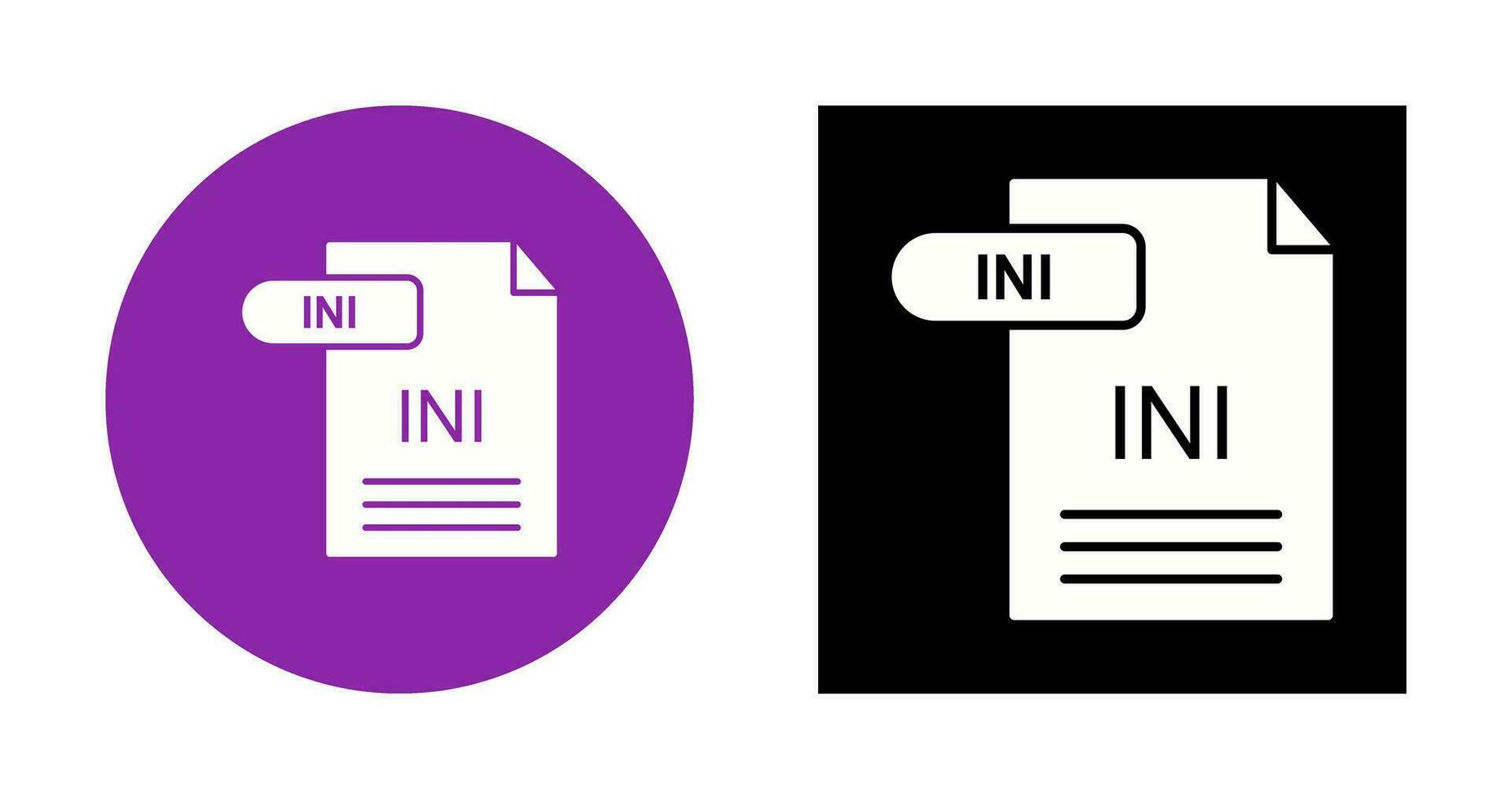 INI Vector Icon