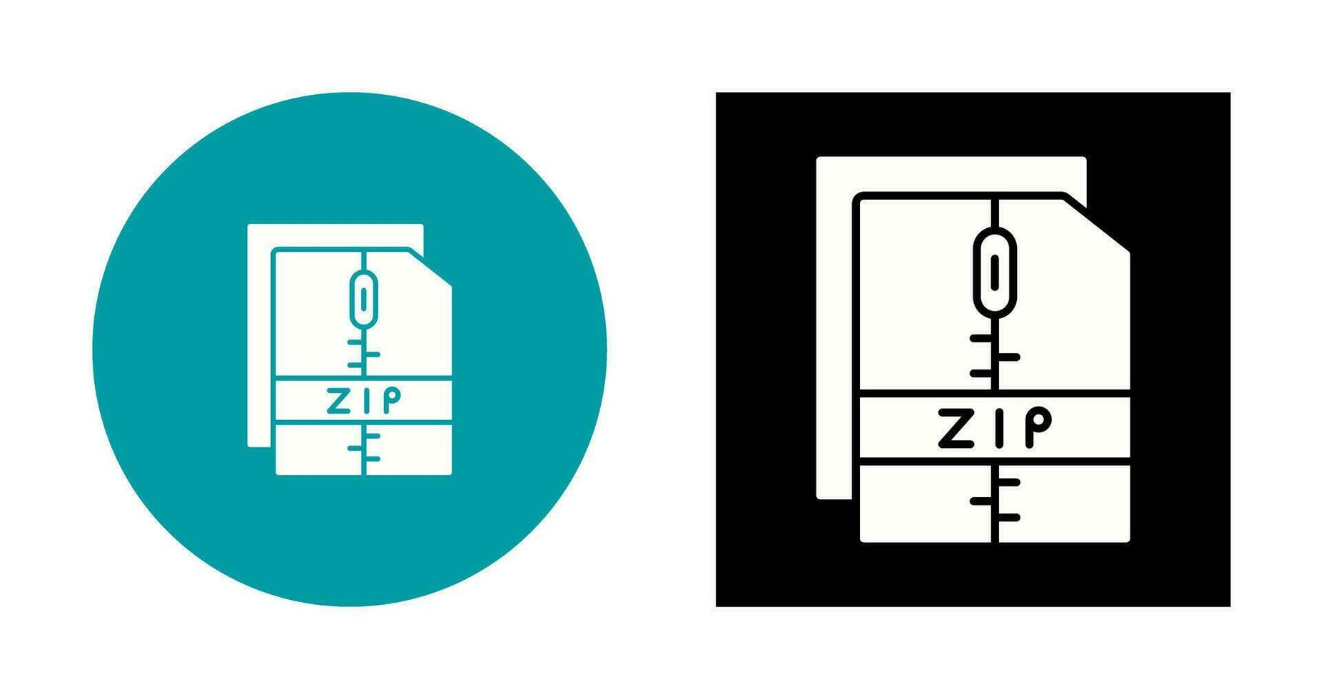 icono de vector de archivo zip