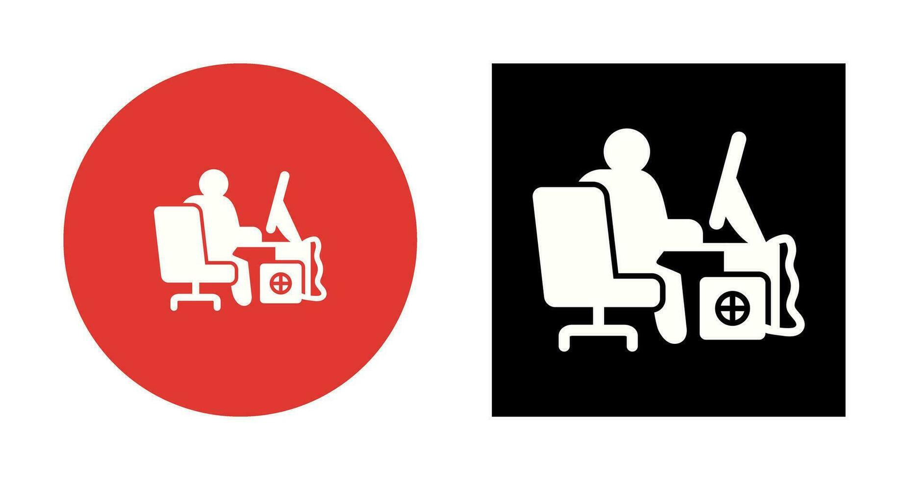Computer Worker Vector Icon