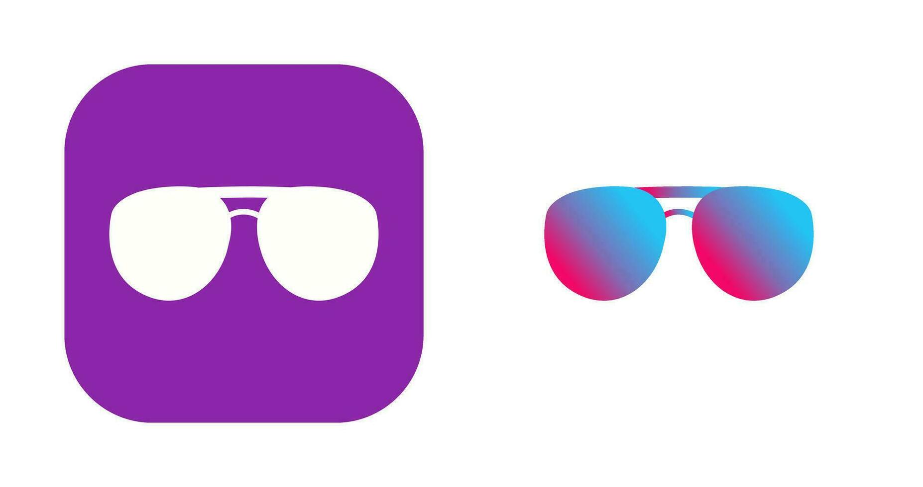 icono de vector de gafas únicas