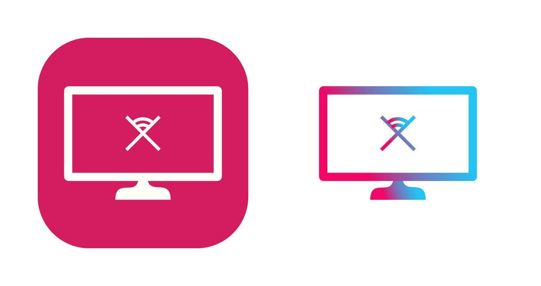 Unique Disconnected Network Vector Icon