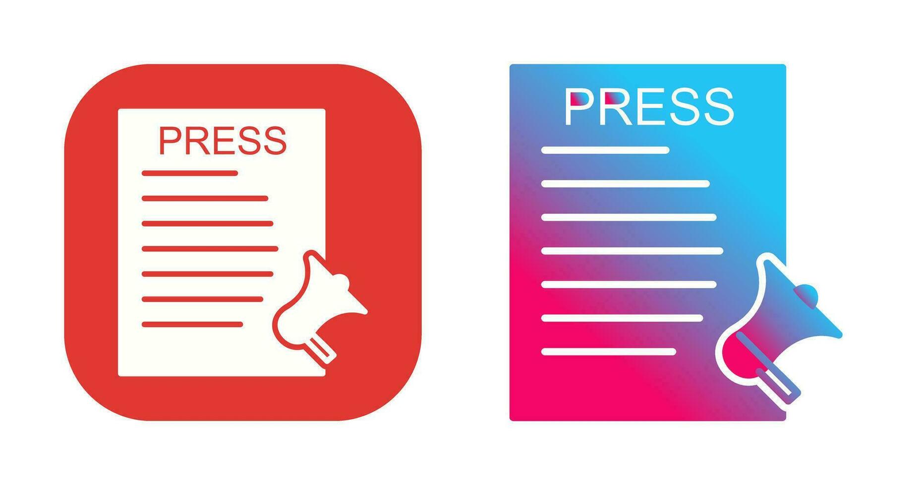 Unique Press Releases Vector Icon