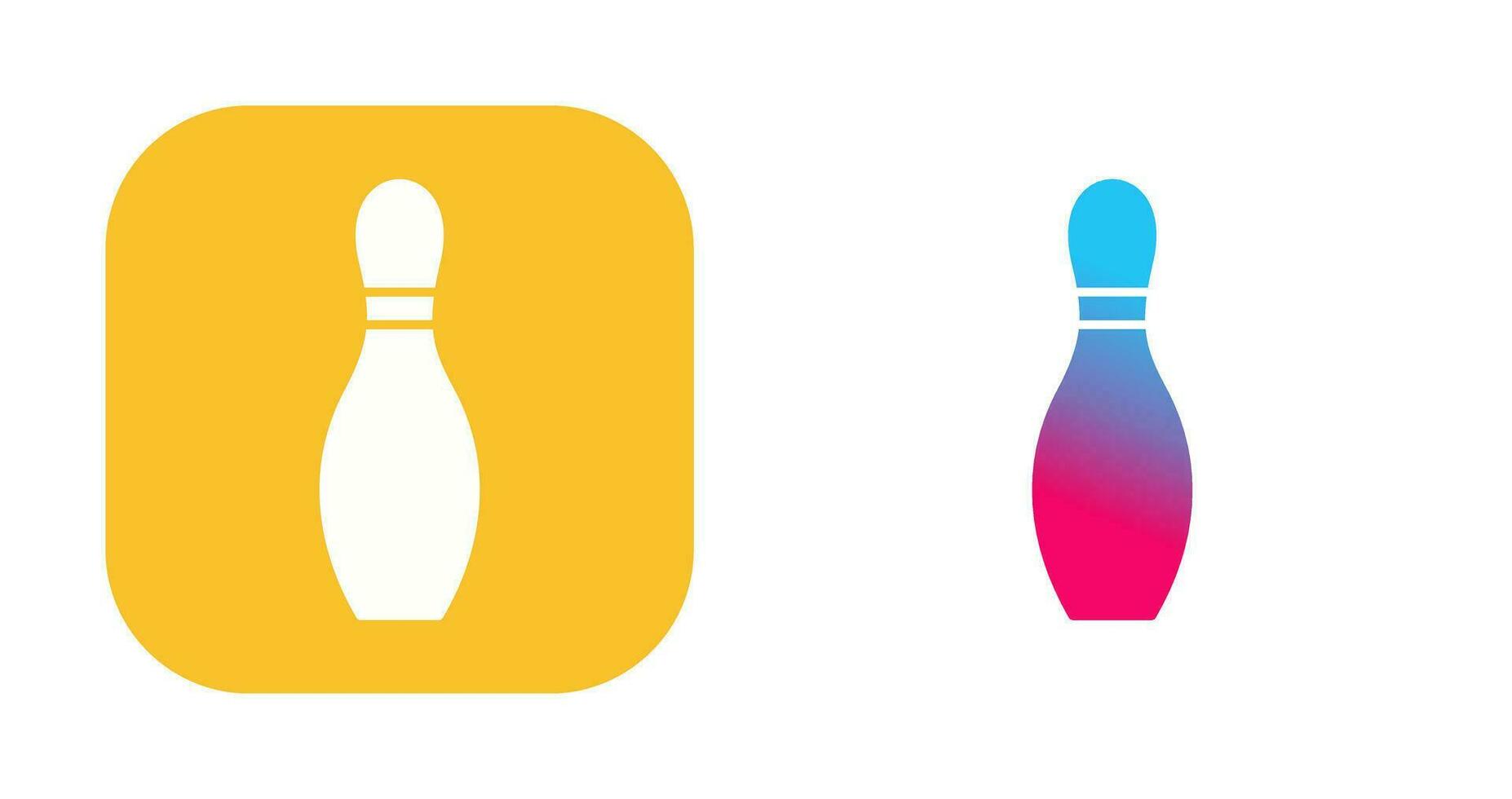 Unique Bowling Pin Vector Icon