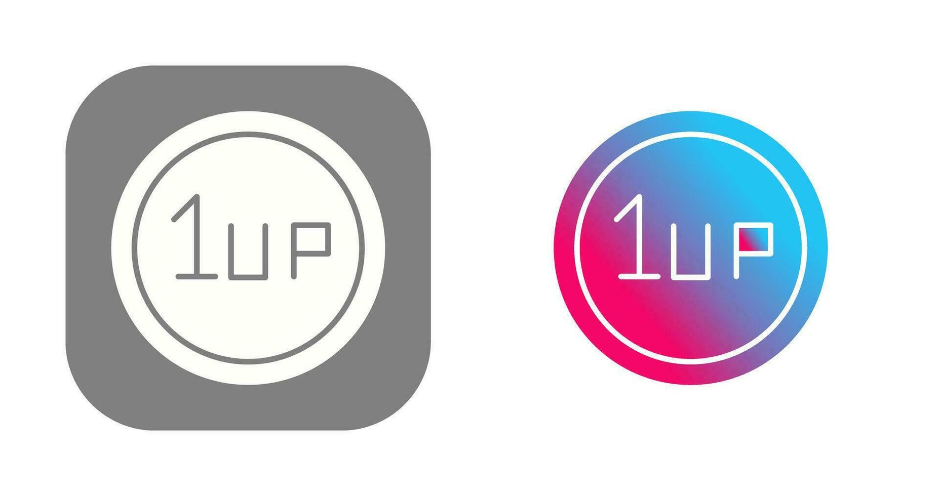 Unique 1UP Vector Icon