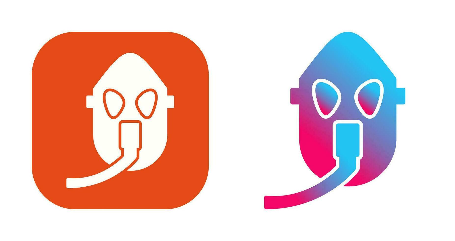 Unique Oxygen Mask Vector Icon