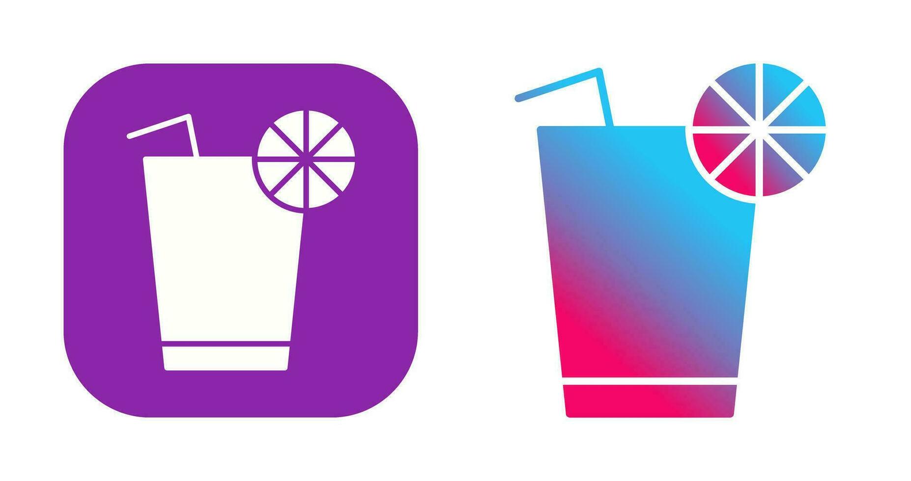 Unique Lemon Juice Vector Icon