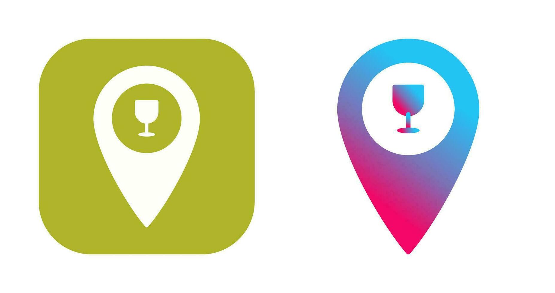 Unique Bar Location Vector Icon