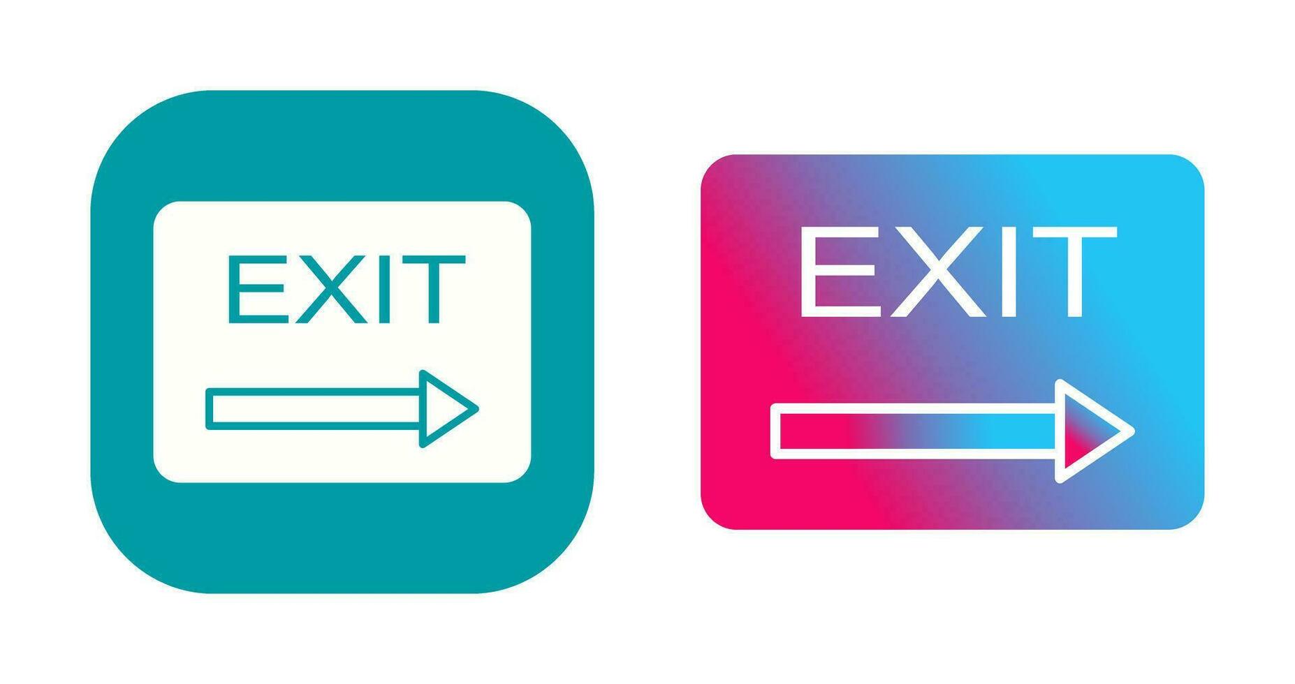 Unique Exit Vector Icon