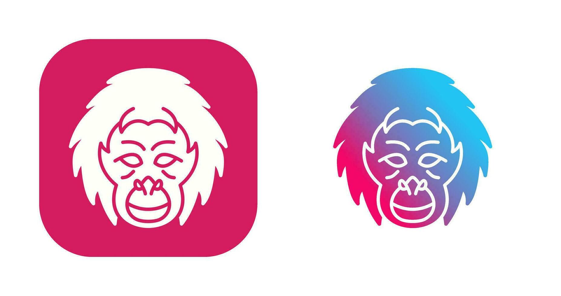 Orangutan Vector Icon