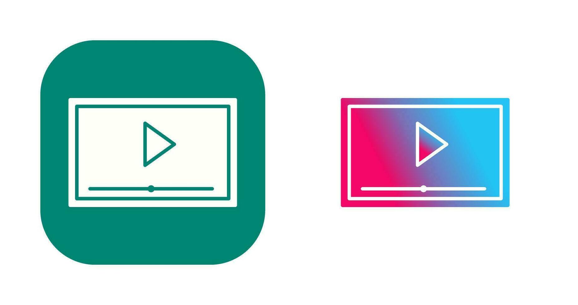 Video Screening Vector Icon