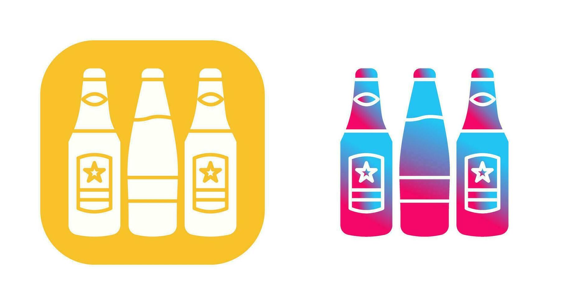 icono de vector de botellas de cerveza