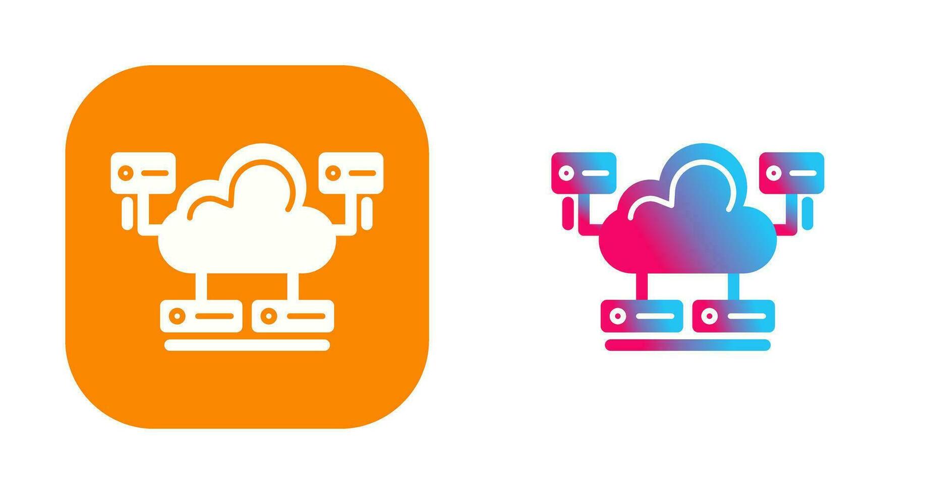 Cloud Database Vector Icon