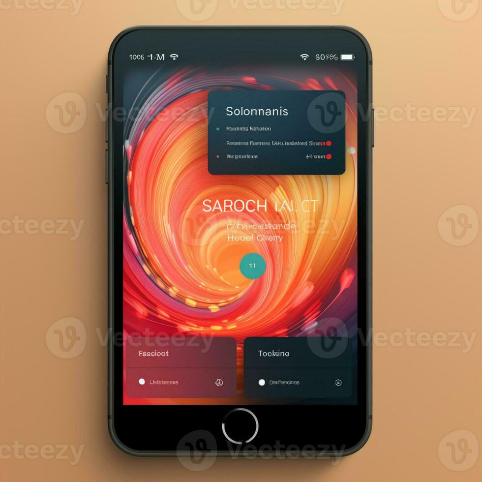 Visual screen UI design, tablet interface, minimalism simple design, beautiful creative app, sense of technology, AI Generated photo