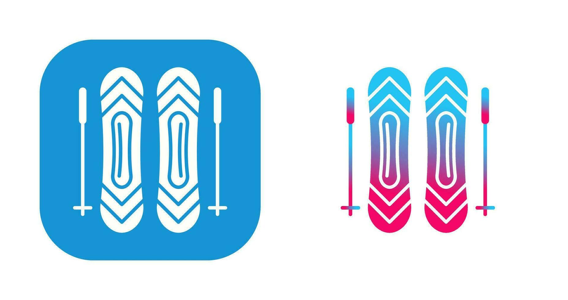 Ski Sticks Vector Icon