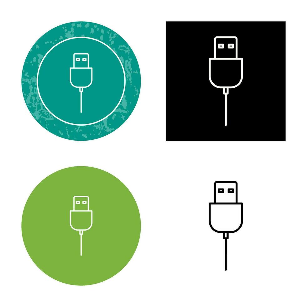 Unique USB Cable Vector Icon