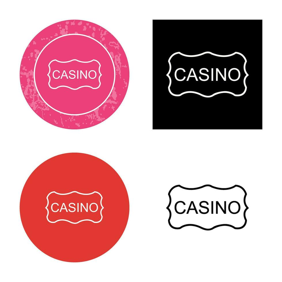 icono de vector de signo de casino