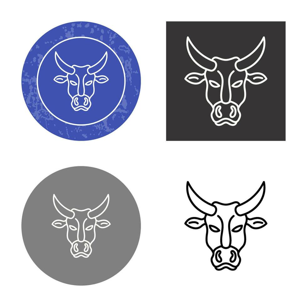 icono de vector de vaca