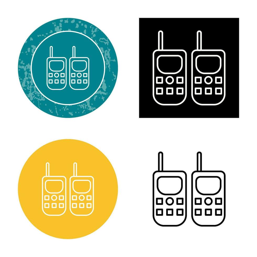 icono de vector de walkie-talkie