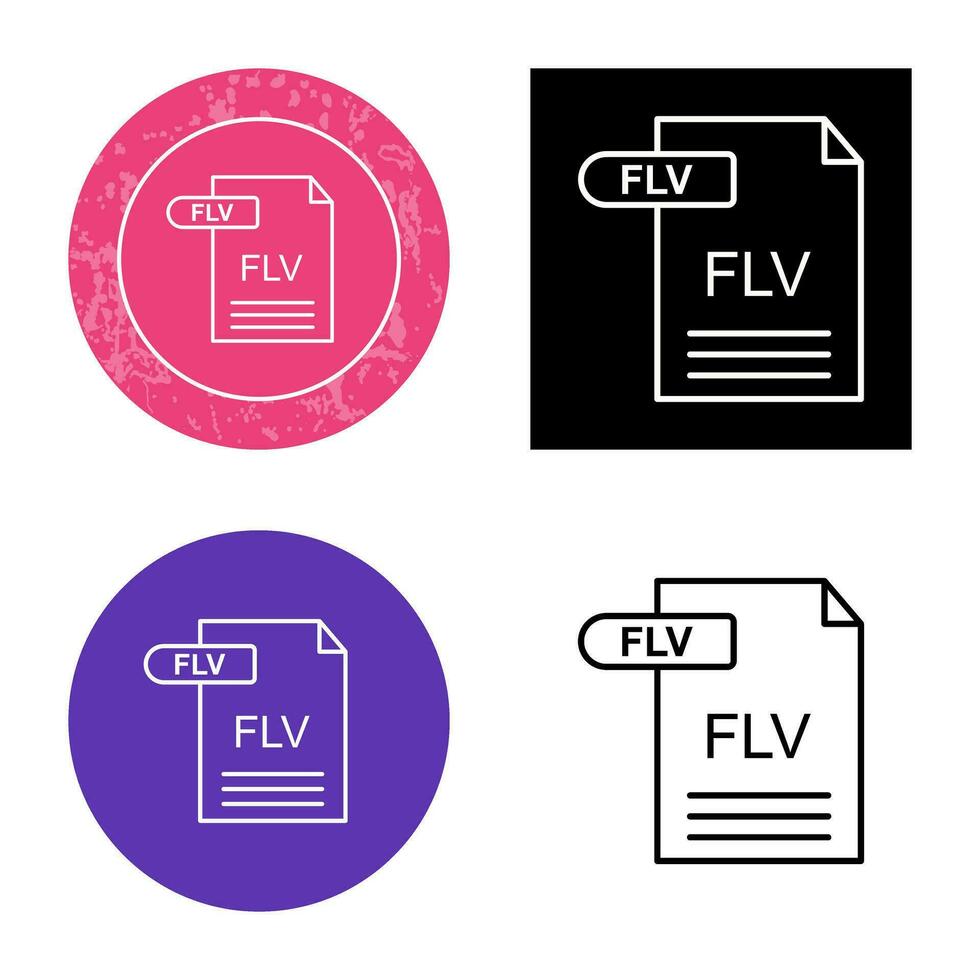 icono de vector de flv