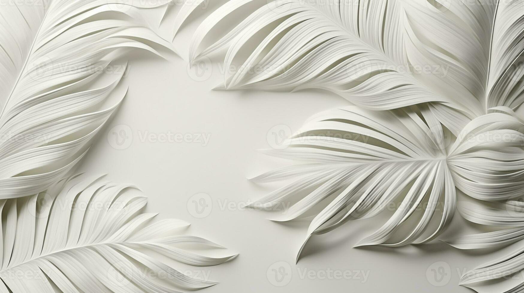 Tropical frame with palm leaves Design on background, Copy space, Summer background, AI Generative photo