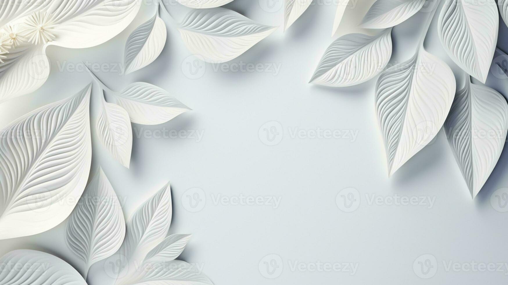 Tropical frame with palm leaves Design on background, Copy space, Summer background, AI Generative photo