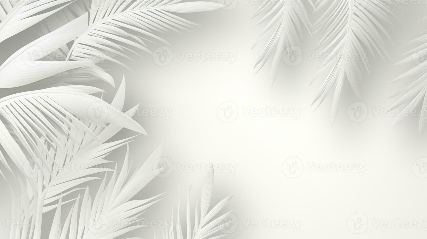 Tropical frame with palm leaves Design on background, Copy space, Summer background, AI Generative photo