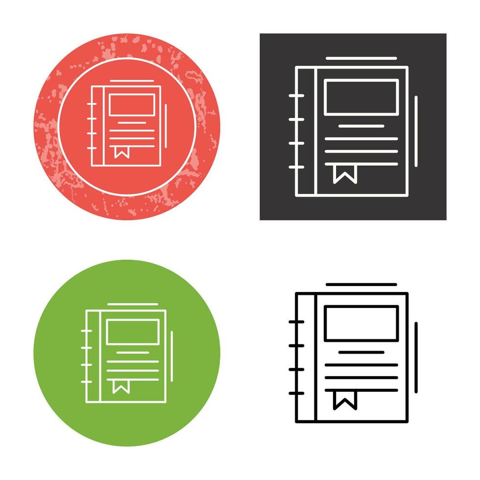 icono de vector de cuaderno de primavera