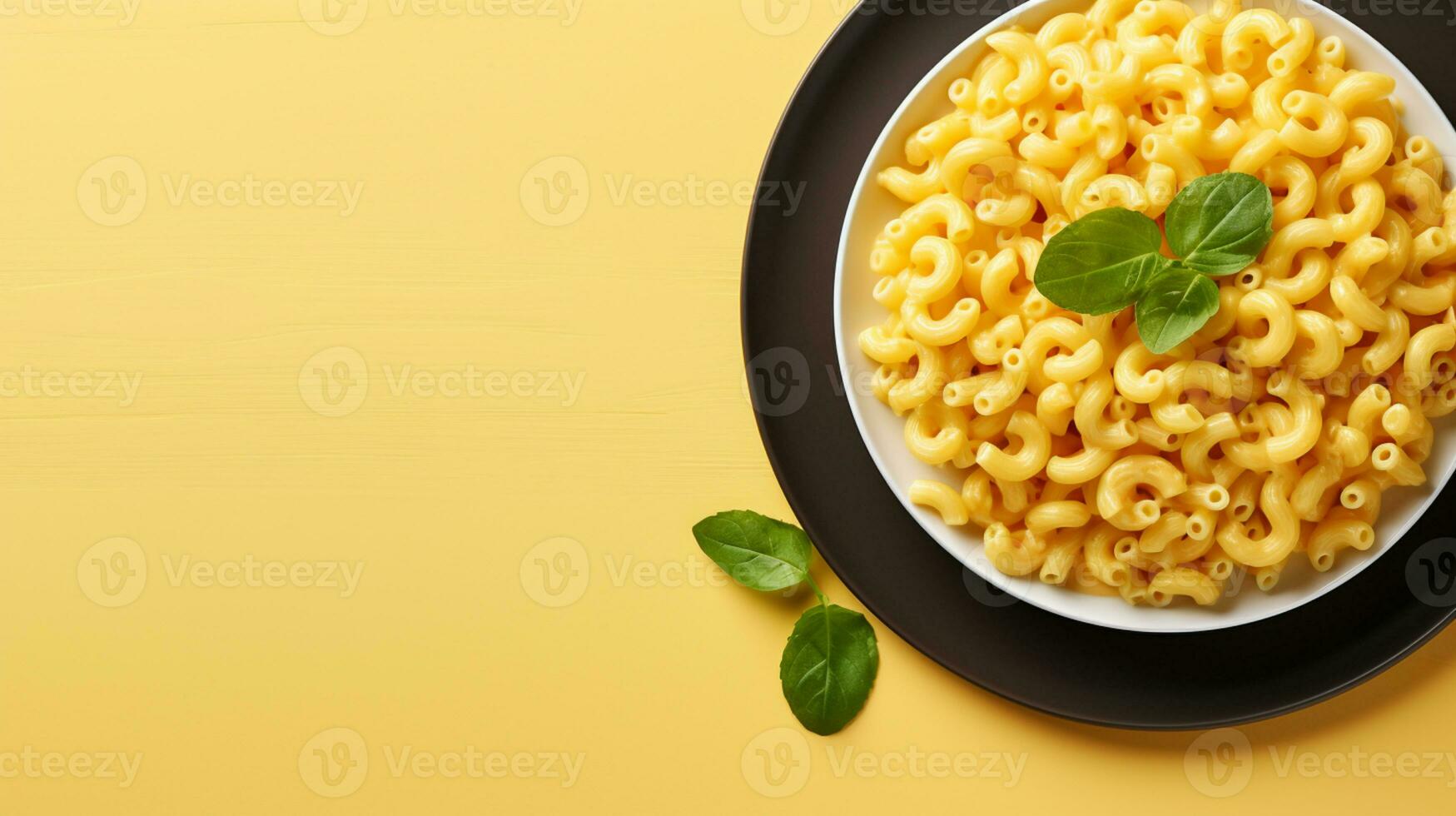 A steaming plate of hot classic Baked Homemade mac and cheese, perfectly cooked, AI Generative photo