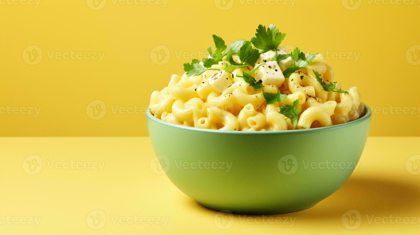 A steaming plate of hot classic Baked Homemade mac and cheese, perfectly cooked, AI Generative photo