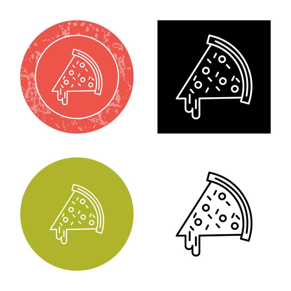 icono de vector de rebanada de pizza