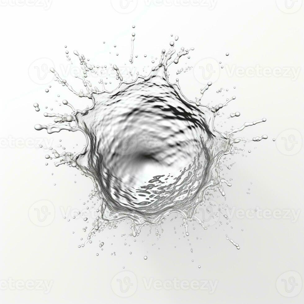 Transparent swirling water splash isolated on background, AI Generative photo