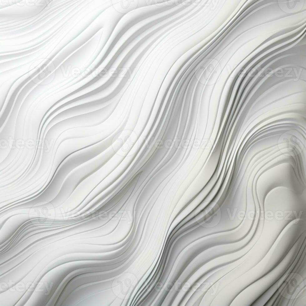 Abstract white paper wave curve lines design, luxury texture with smooth and clean subtle background, AI Generative photo