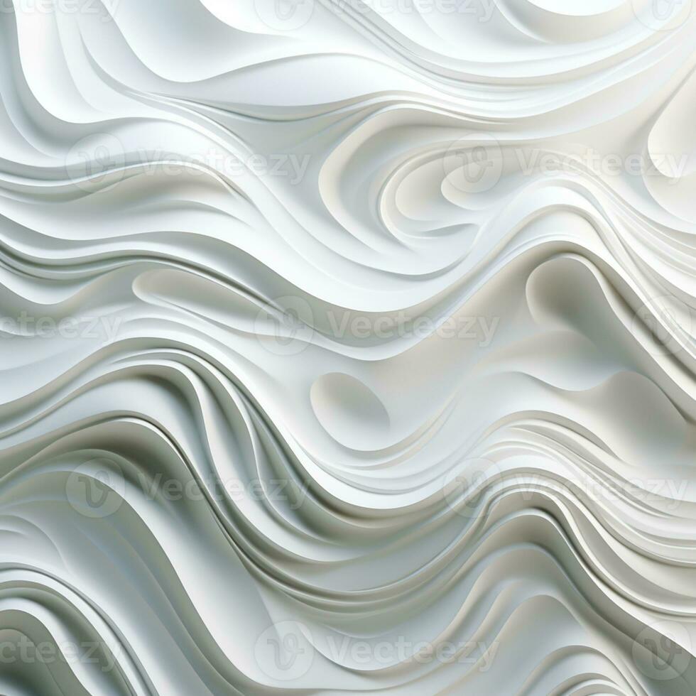 Abstract white paper wave curve lines design, luxury texture with smooth and clean subtle background, AI Generative photo