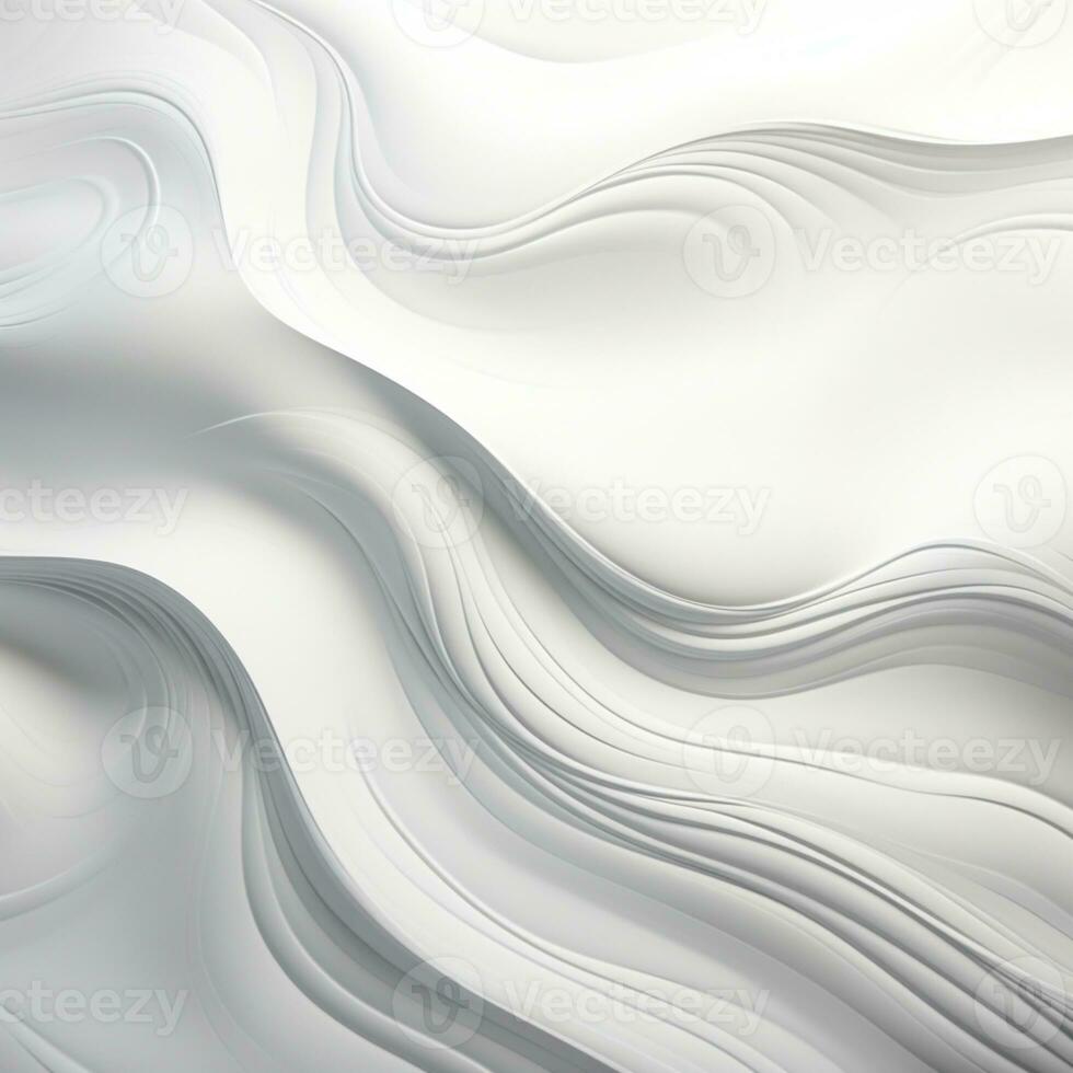 Abstract white paper wave curve lines design, luxury texture with smooth and clean subtle background, AI Generative photo