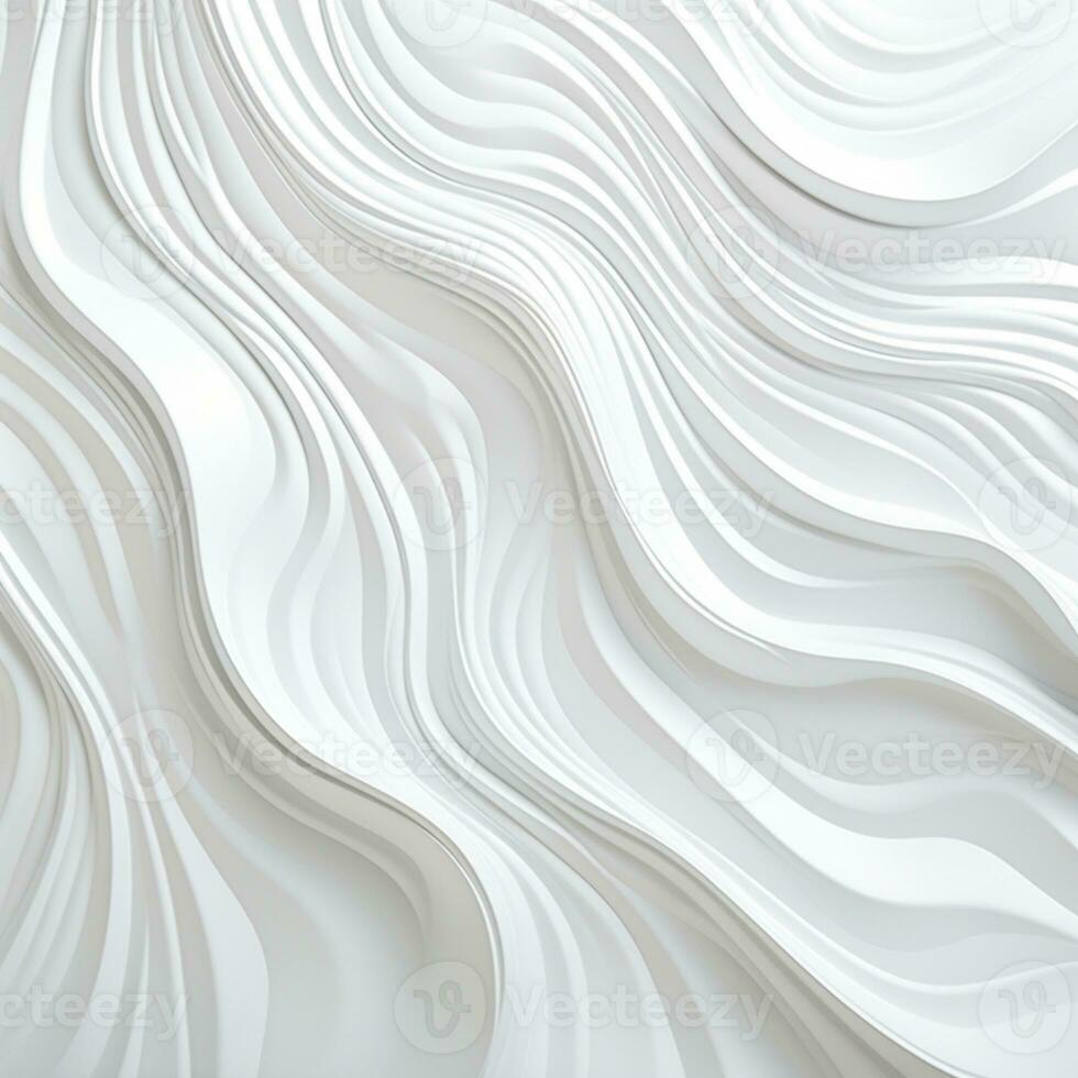 Abstract white paper wave curve lines design, luxury texture with smooth and clean subtle background, AI Generative photo