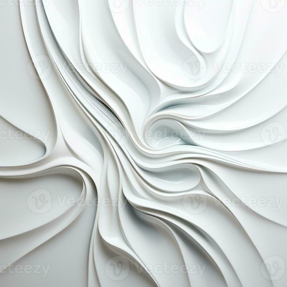 Abstract white paper wave curve lines design, luxury texture with smooth and clean subtle background, AI Generative photo