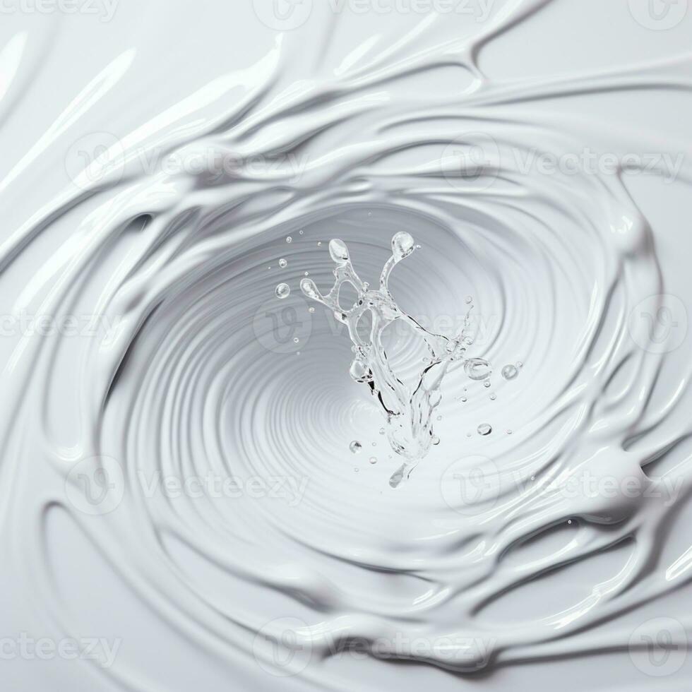 Abstract white paper wave curve lines design, water splash, luxury texture with smooth and clean subtle background, AI Generative photo