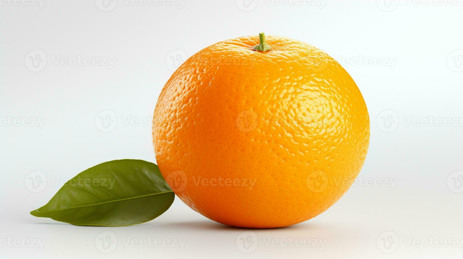 Orange fruit isolated on white background. Whole orange citrus fruit, AI Generative photo