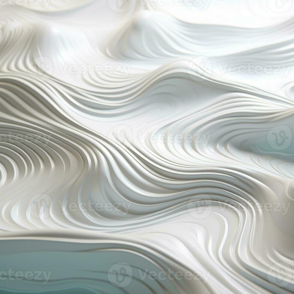 Abstract white paper wave curve lines design, luxury texture with smooth and clean subtle background, AI Generative photo