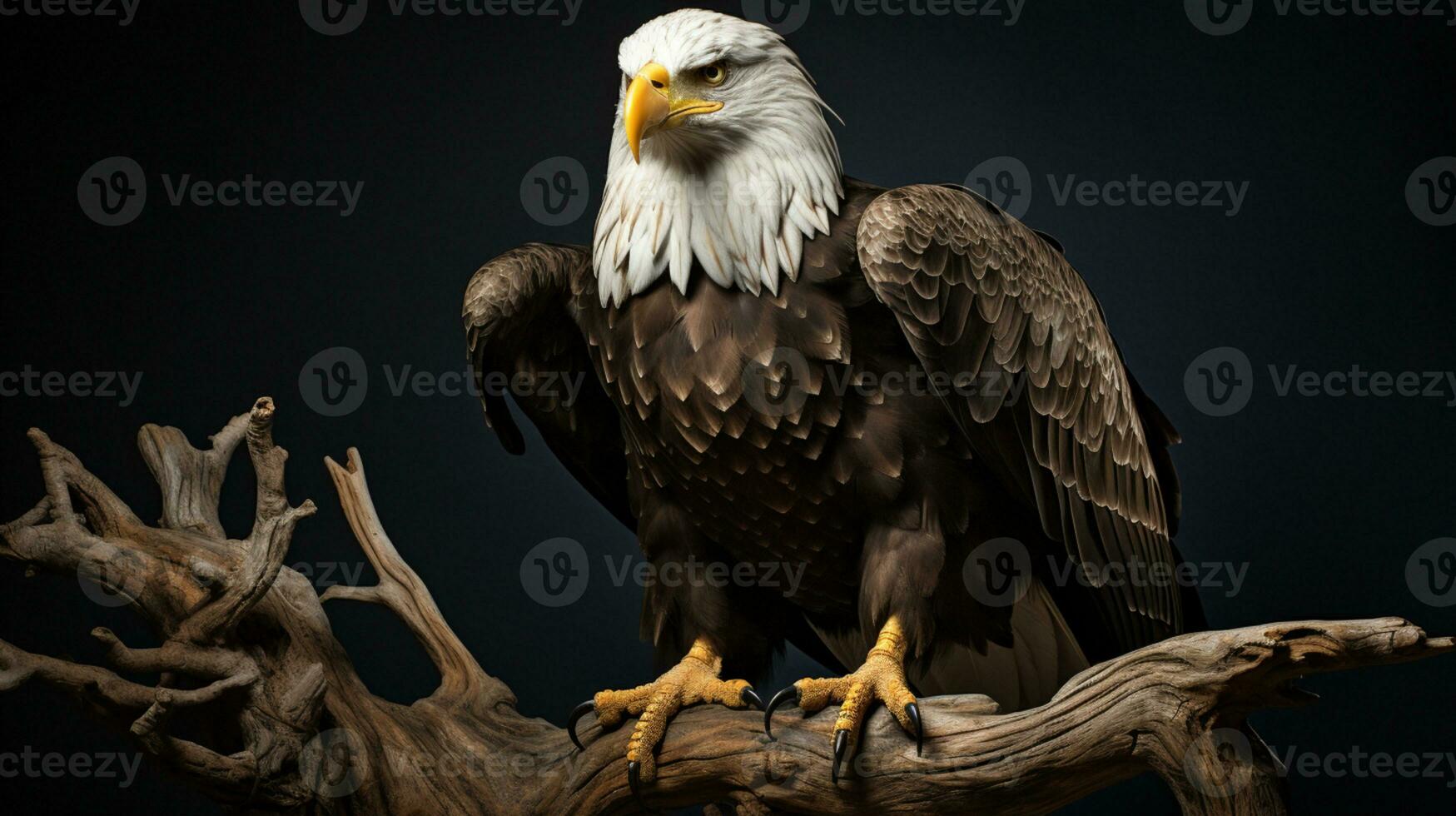 maduro americano calvo águila, retrato de fauna silvestre, ai generativo foto