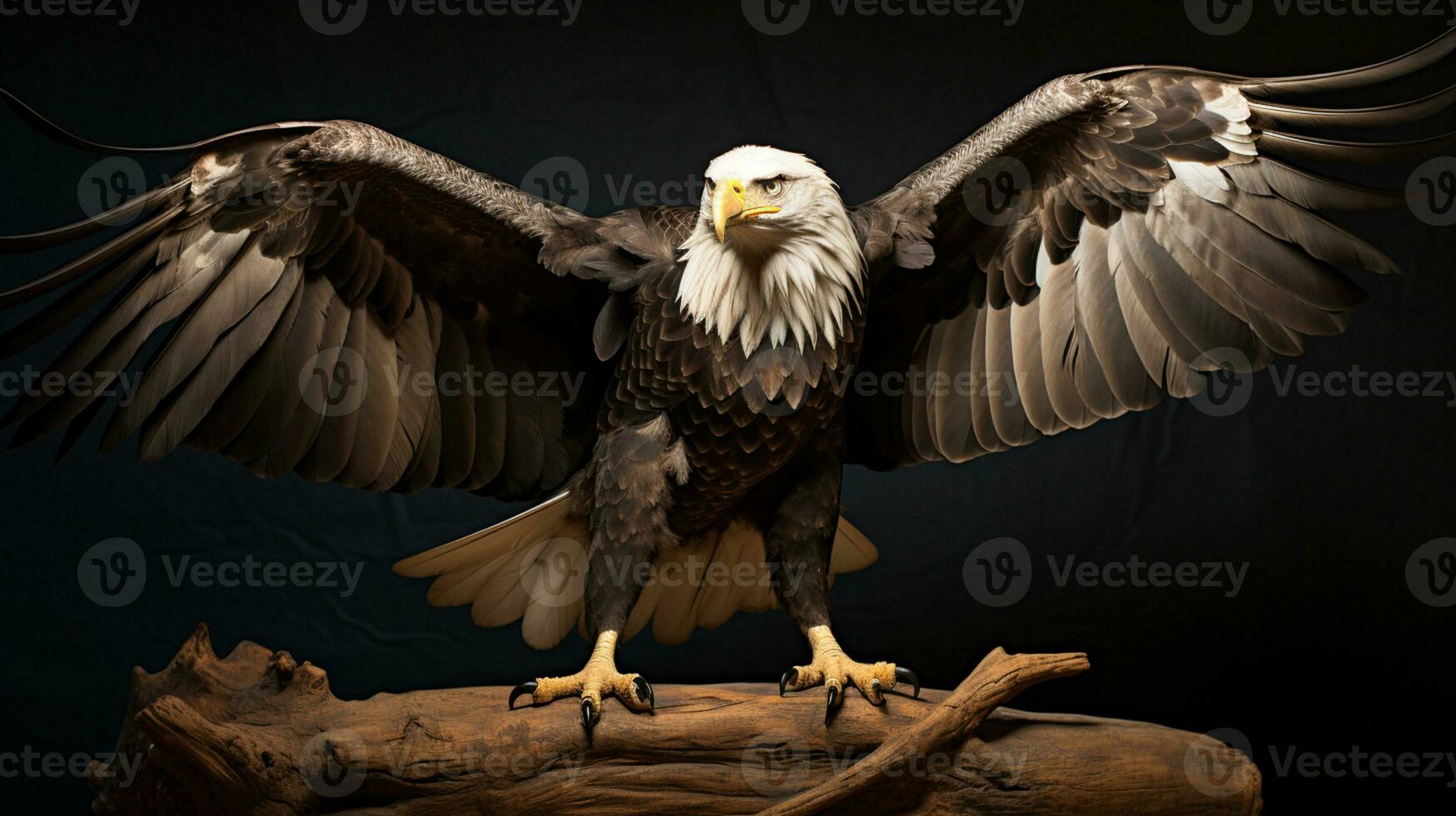 maduro americano calvo águila, retrato de fauna silvestre, ai generativo foto