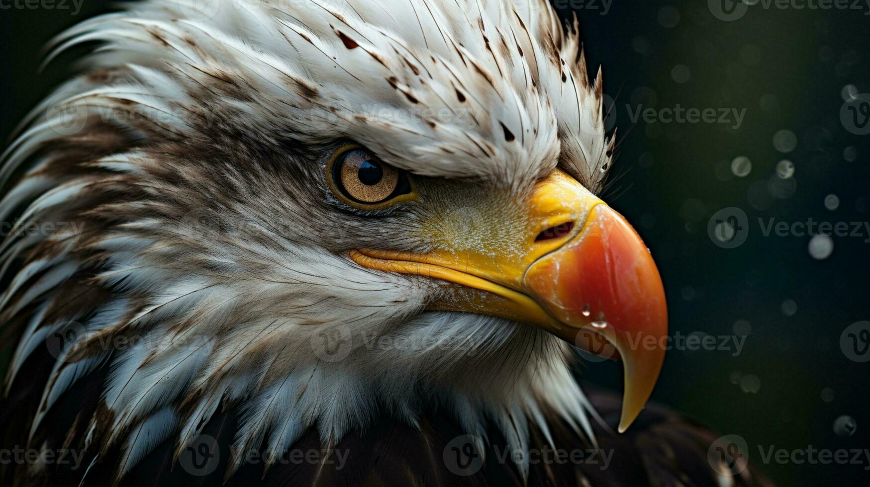 Mature American Bald Eagle, Portrait of wildlife, AI Generative photo