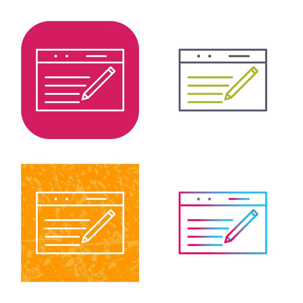 Unique Blogging Service Vector Icon