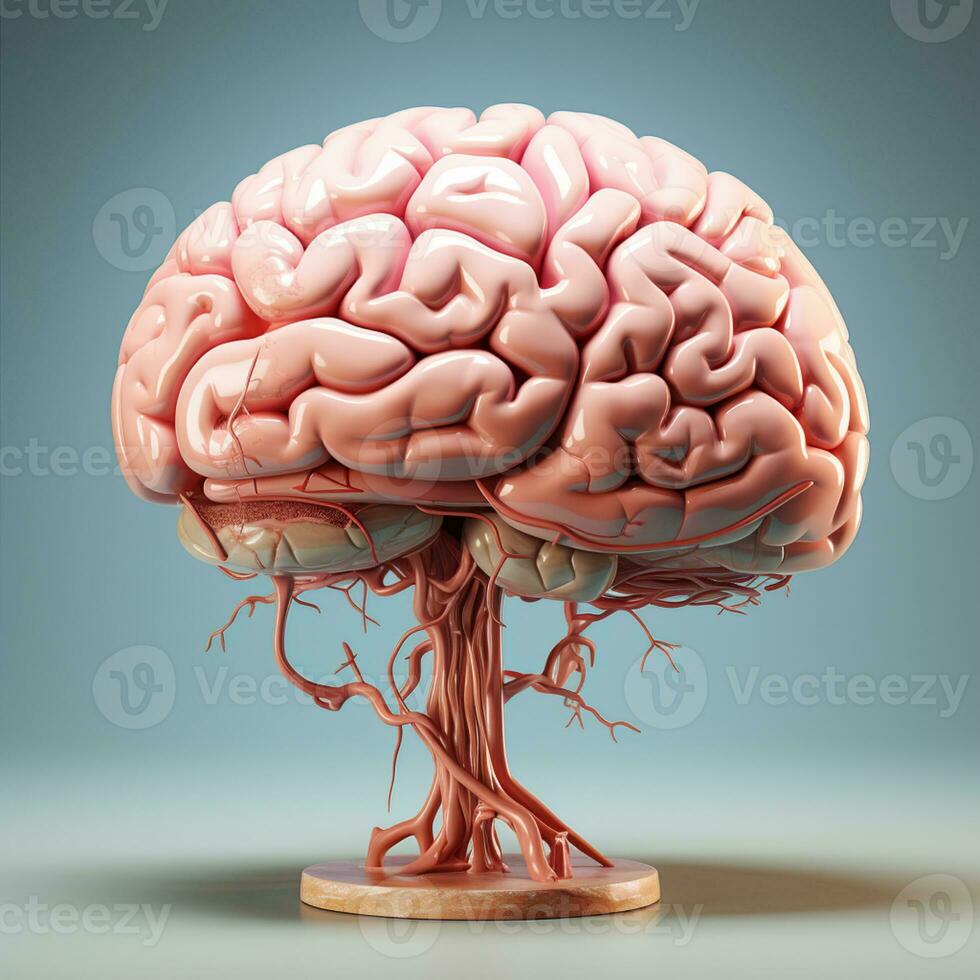 A Human brain model, Human design, Smart mind, AI Generative photo