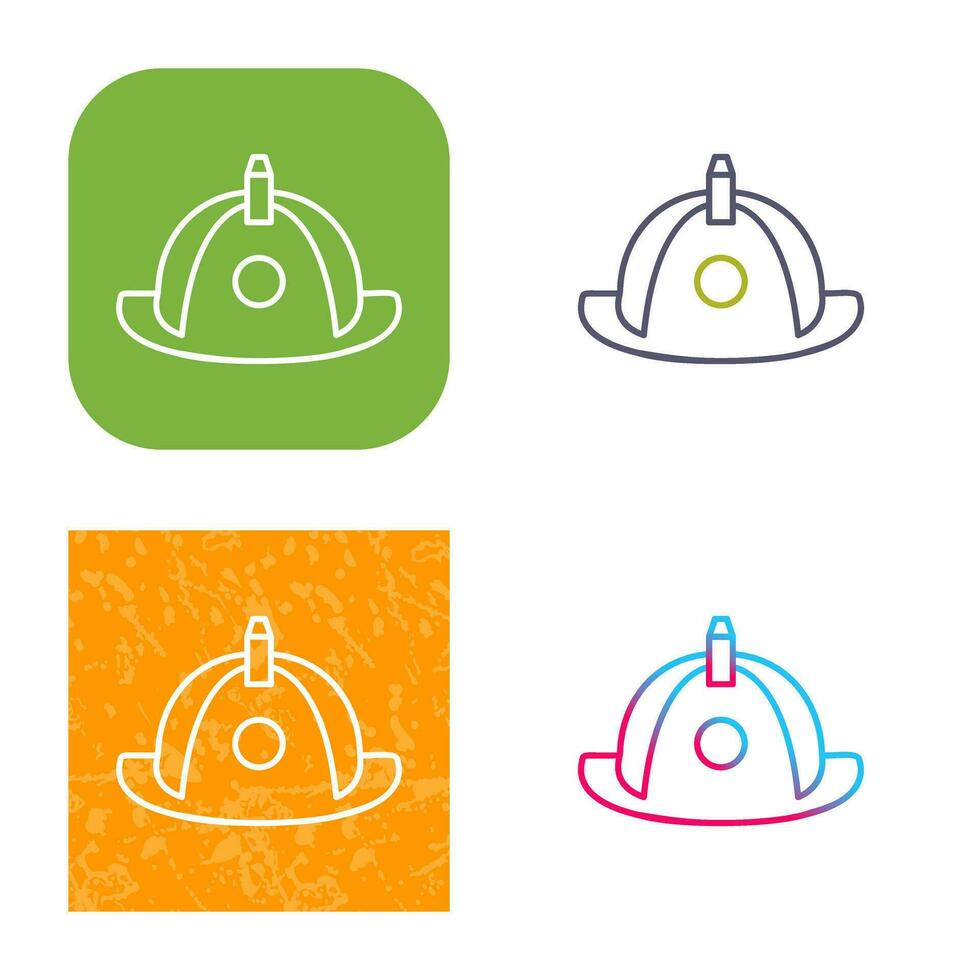 Unique Firefighter Hat Vector Icon