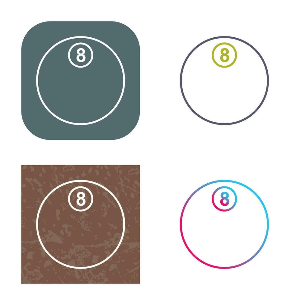 Unique Eight Ball Vector Icon