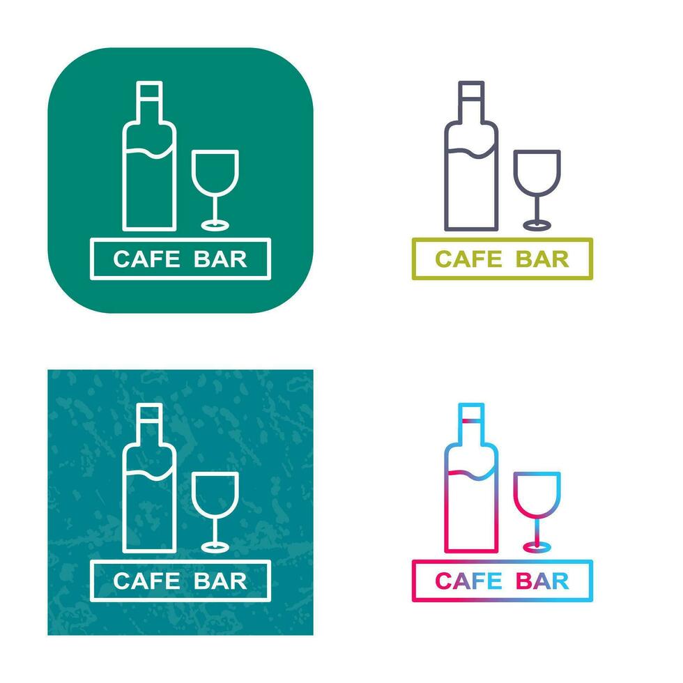 Unique Drinks Cafe Vector Icon