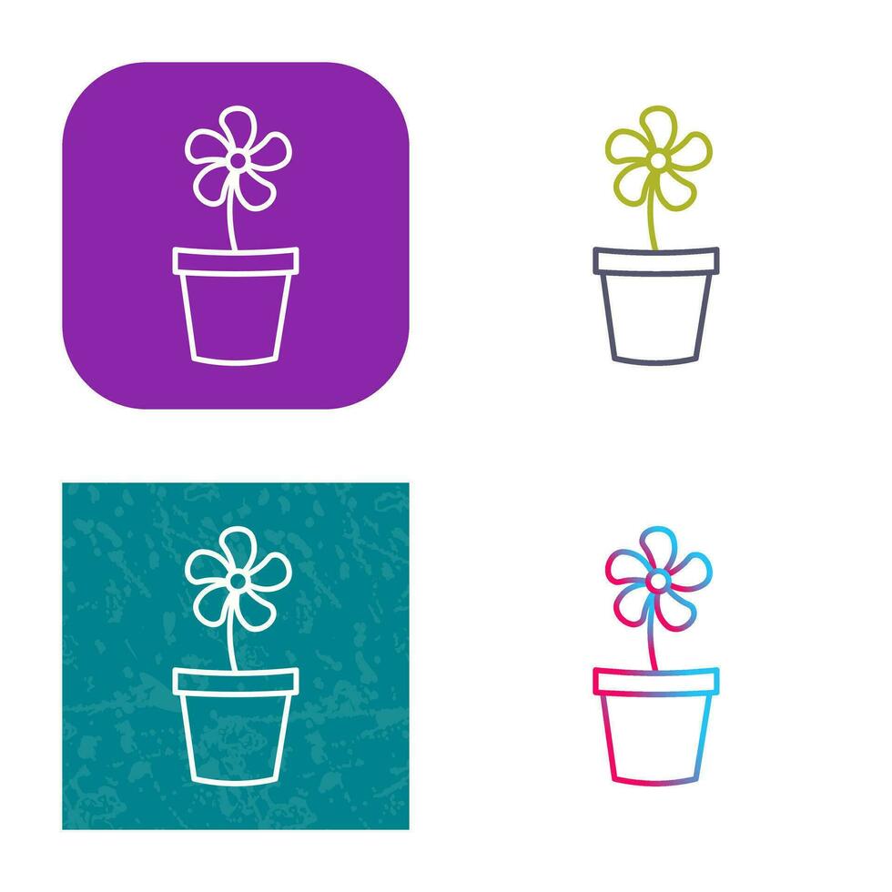 Flower Pot Vector Icon