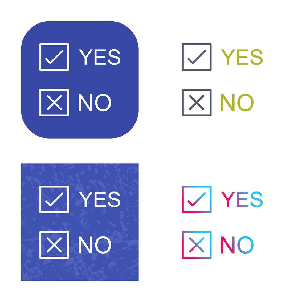 Yes No Option Vector Icon